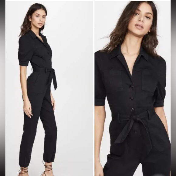 Paige Denim Washed Black Jumpsuit Mayslie size 10. Retails for $279